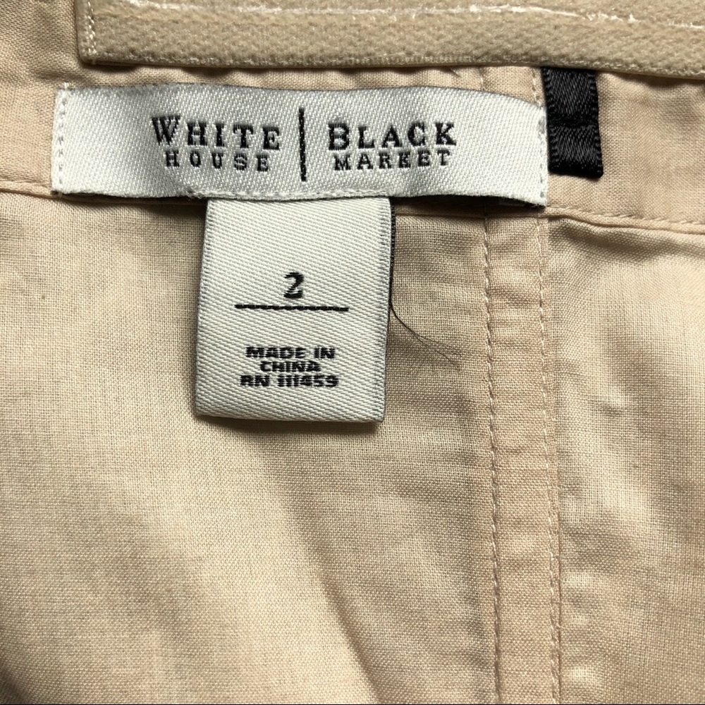 Whbm tan and black leaf print embroidered bustier - Picture 6 of 6